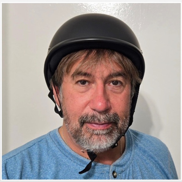LDMET Motorcycle Half Helmet Bucket Adult Unisex Medium Black Matt Hat - Picture 1 of 14